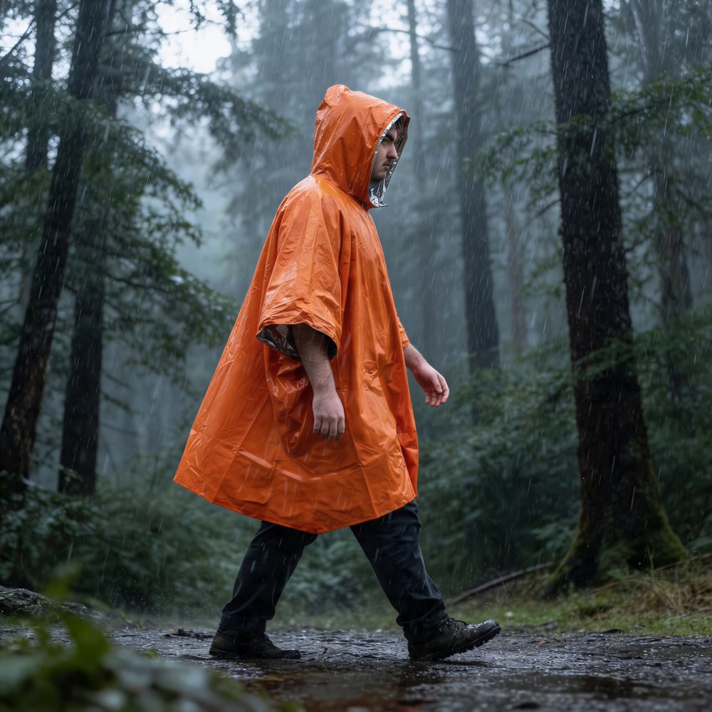 2-in-1-Thermoponcho für Outdoor Notfälle