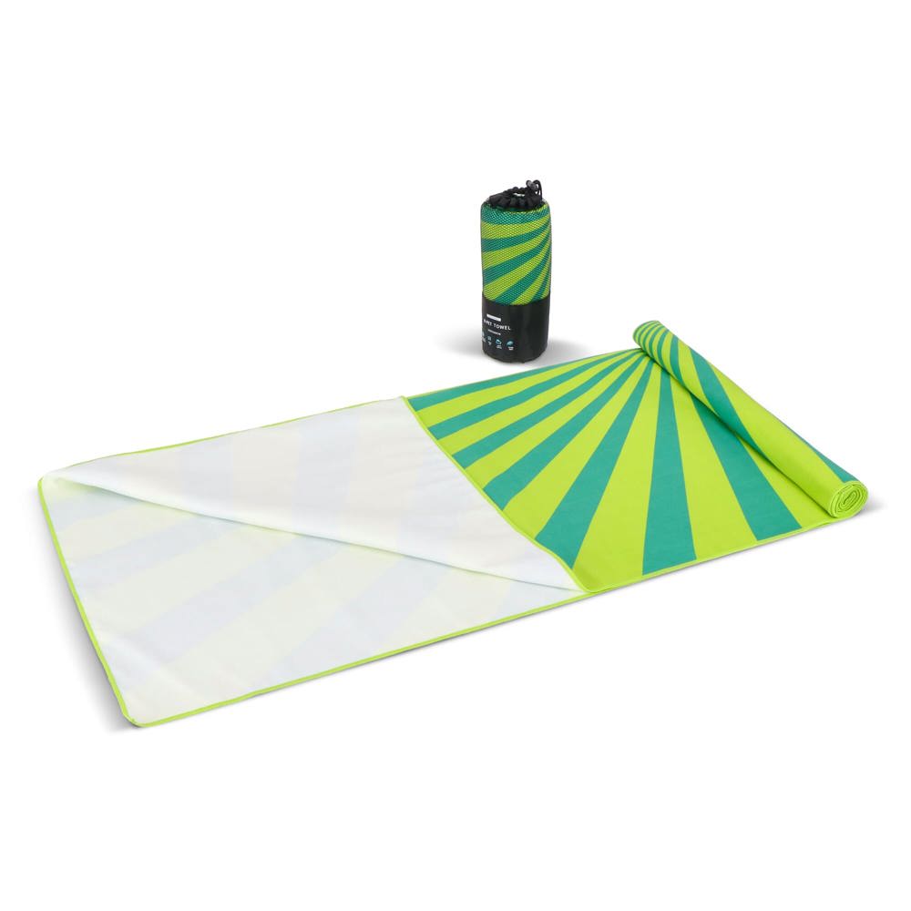 R-PET-Schnelltrocknungs-Strandtuch 100 × 180 cm, Sublimationsdruck - Hellgrün