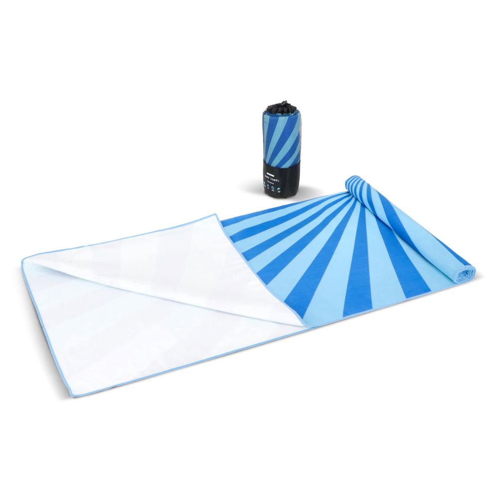 R-PET-Schnelltrocknungs-Strandtuch 100 × 180 cm, Sublimationsdruck - Blau